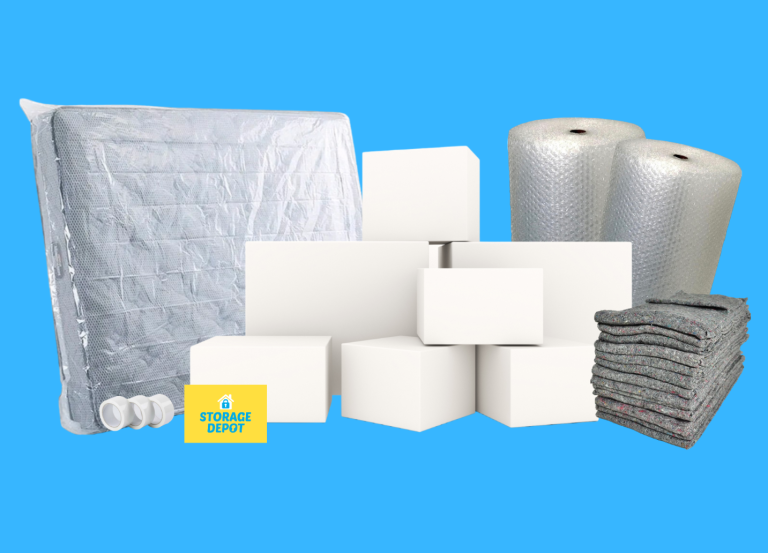We sell packing boxes, furniture wrap, wrapping paper, blankets, mattress covers and tapes etc